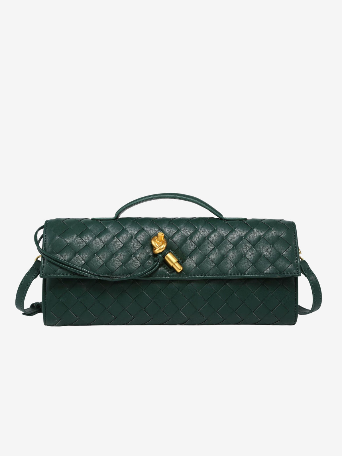 Geweven Crossbody Tas Met Tijdloos Vlechtwerk En Compact Ontwerp