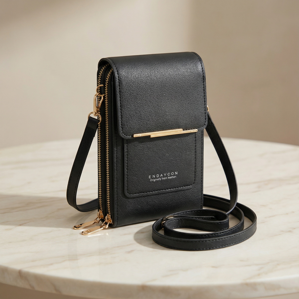 Compacte Crossbody Tas Met Telefoonvak En Slimme Opbergindeling