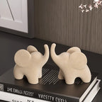 Decoratief Olifantenbeeldje met Fluweelzachte Afwerking van Resin