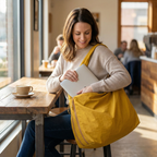 Schoudertas Textiel Slouchy Lichtgewicht Buitenpockets Ruim Comfortabel Ontwerp