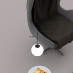 Glazen Hanglamp Met Glanzende Kap En Compact Ontwerp Voor Moderne Sfeerlicht