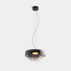 Luxe Glazen Hanglamp met Unieke Handgemaakte Kap voor Warme Sfeerverlichting
