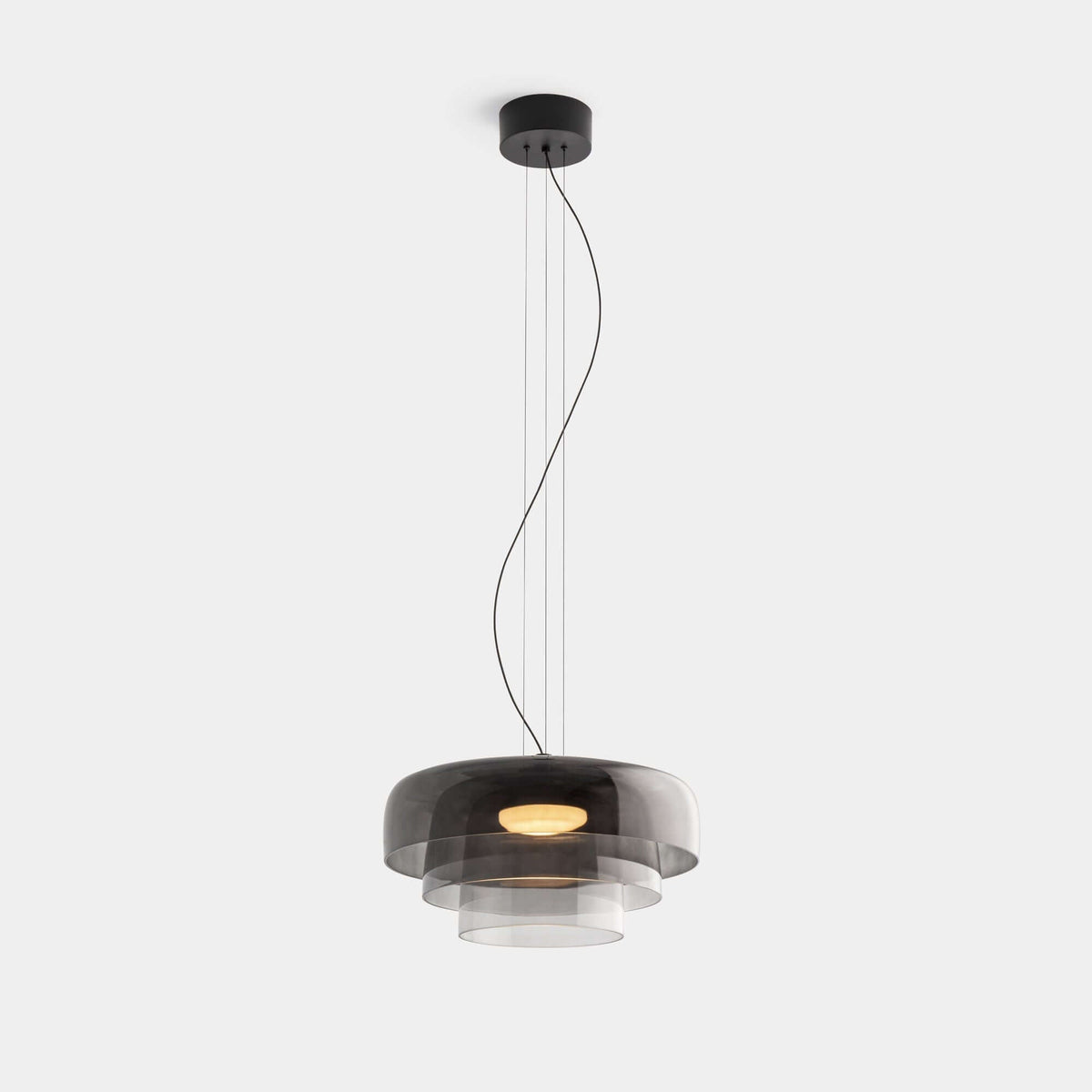 Luxe Glazen Hanglamp met Unieke Handgemaakte Kap voor Warme Sfeerverlichting