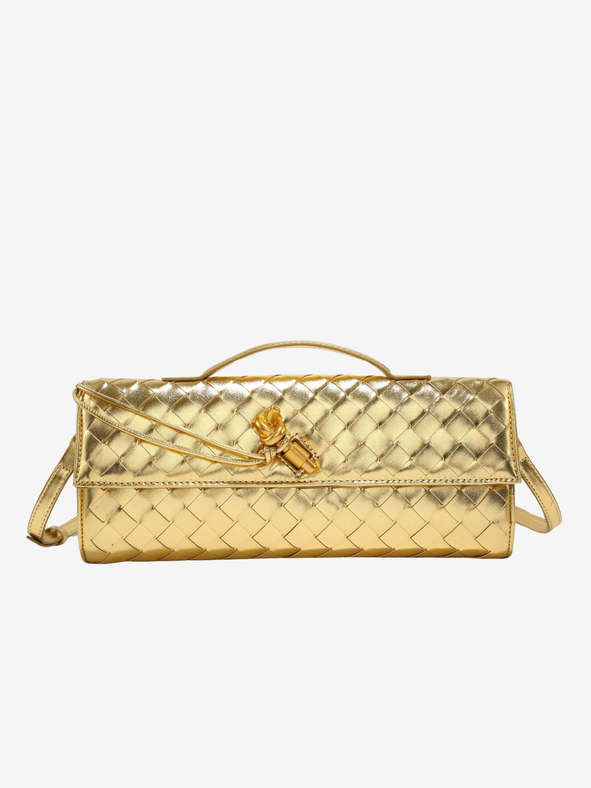 Geweven Crossbody Tas Met Tijdloos Vlechtwerk En Compact Ontwerp