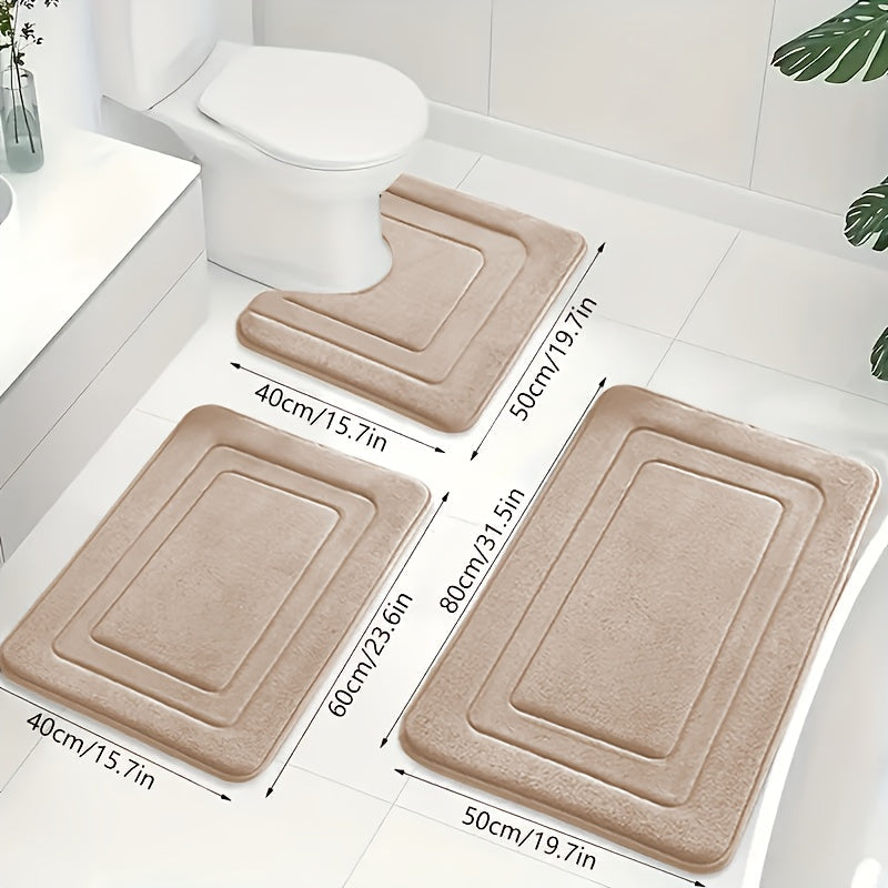 Badmatset van Memoryfoam met Antislip Onderzijde