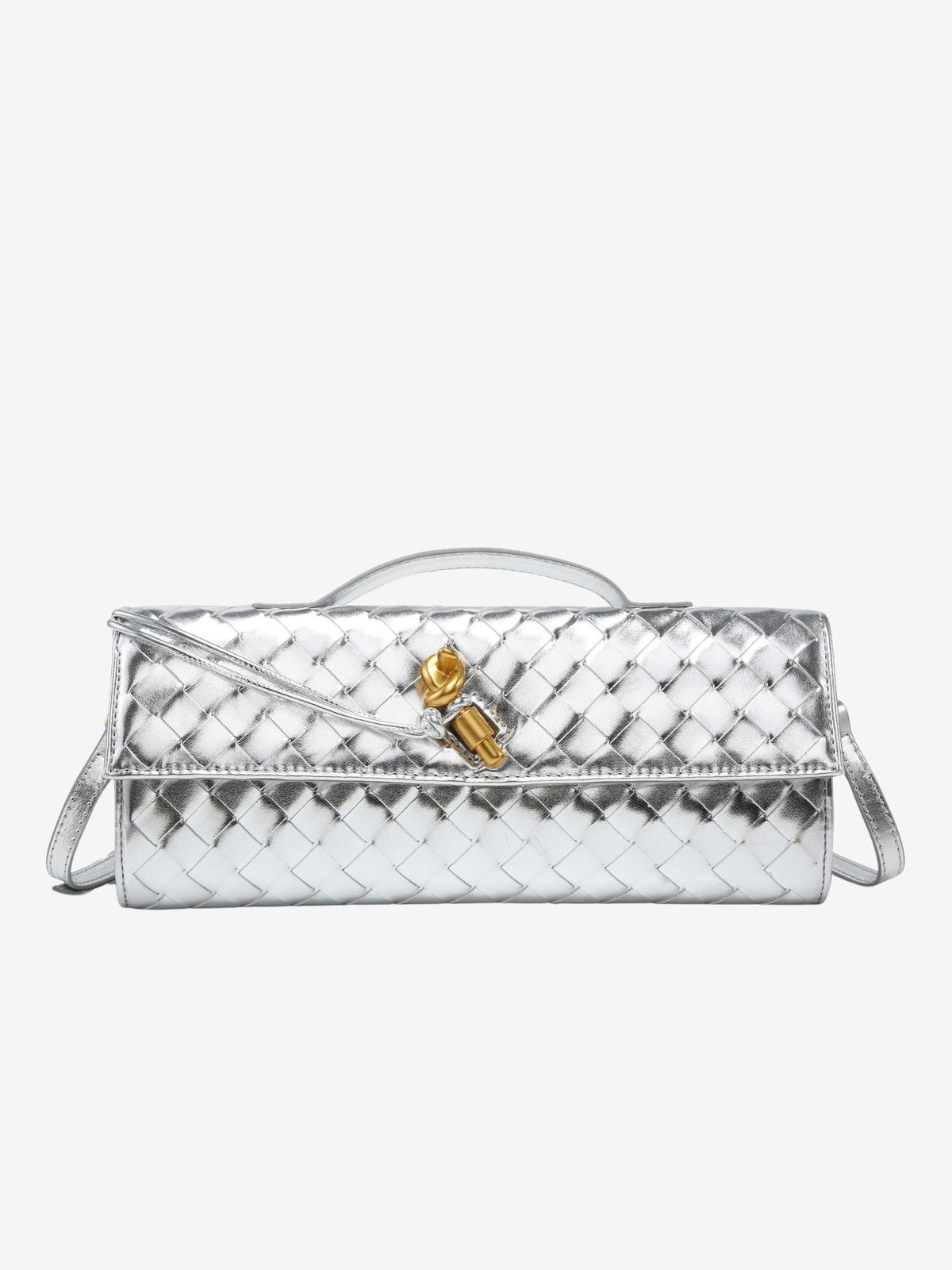 Geweven Crossbody Tas Met Tijdloos Vlechtwerk En Compact Ontwerp