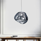 Moderne Glazen Hanglamp met Verstelbare Lijnlengte en Luxe Afwerking voor Eetkamer en Woonruimte