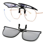 Opvouwbare Clip-On Gepolariseerde Zonnebril voor Brildragers met UV400 Bescherming