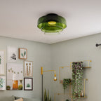 Glazen Plafondlamp Met Gelaagde Vorm En Moderne Sfeerverlichting
