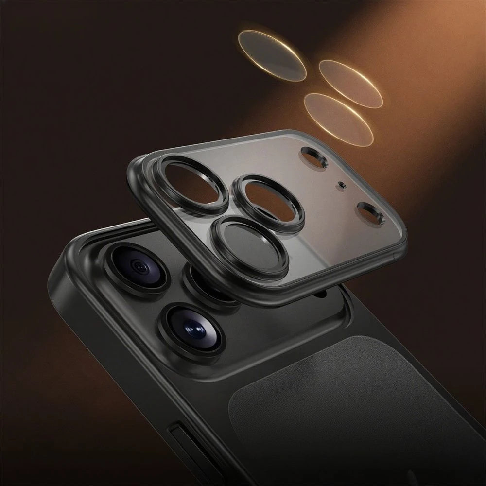 iPhone-hoesje met aluminium frame en geïntegreerde lensbescherming