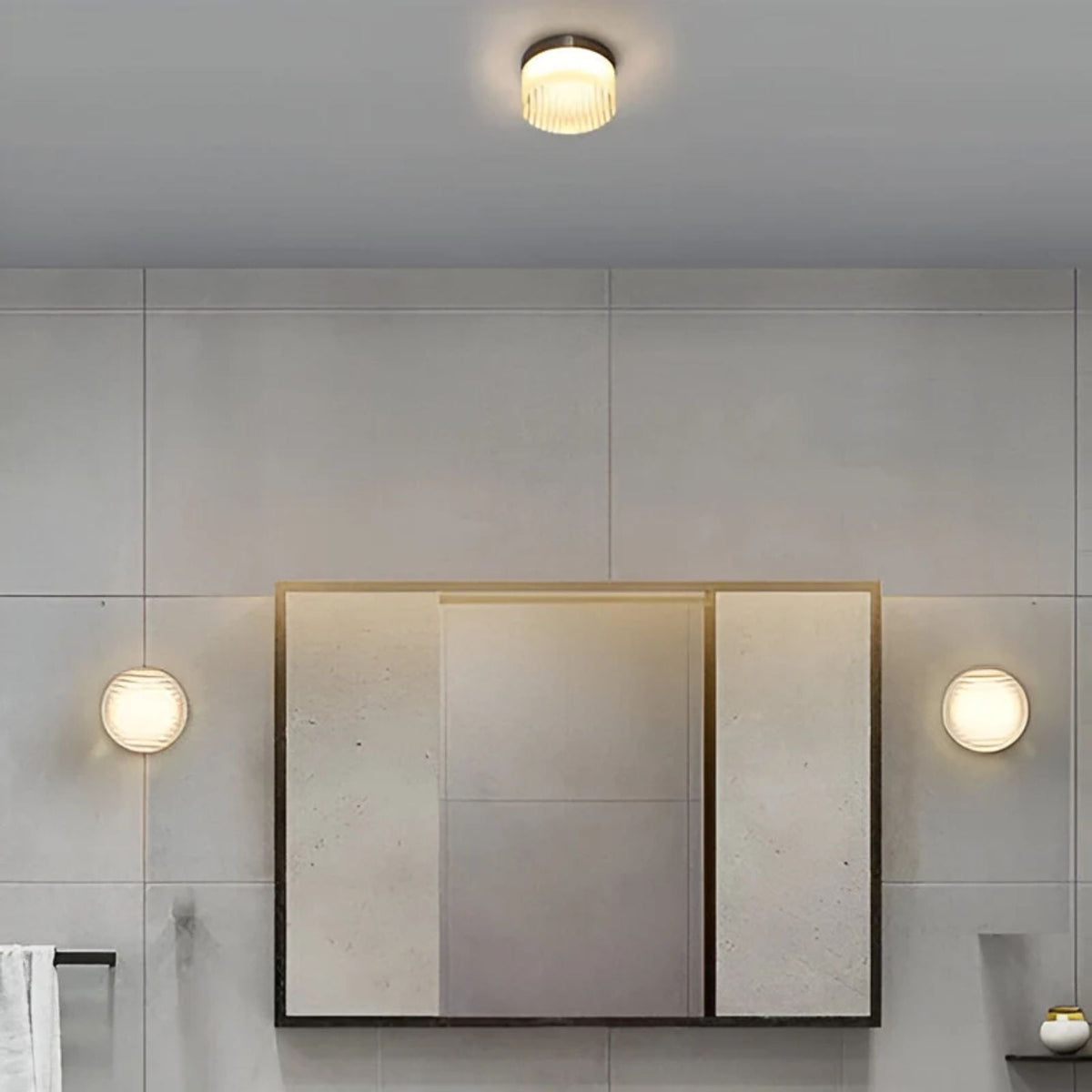 Compacte Wandlamp Met Geribbeld Lichtdesign En Sfeervolle LED-Verlichting