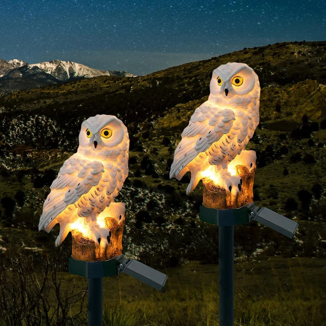 Solar Buitenlamp met Decoratieve Uilvorm