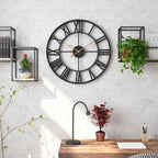 Ronde Metalen Wandklok met Stil Uurwerk