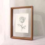 Fotolijst Met Zwevend Acrylontwerp En Massief Houten Frame