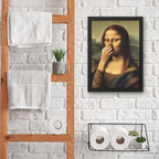 Badkamer Wandcanvas Met Humoristische Kunst En Vochtbestendige Afwerking