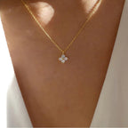 Kristallen hangerketting voor dames van sterlingzilver