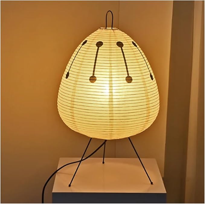 Japanse Tafellamp met Reispapier Kap en Rustgevend Warm Licht