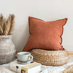 Linnenvezel Kussenhoes Met Koele Textuur En Luxe Zachte Afwerking Voor Sofa En Slaapkamer