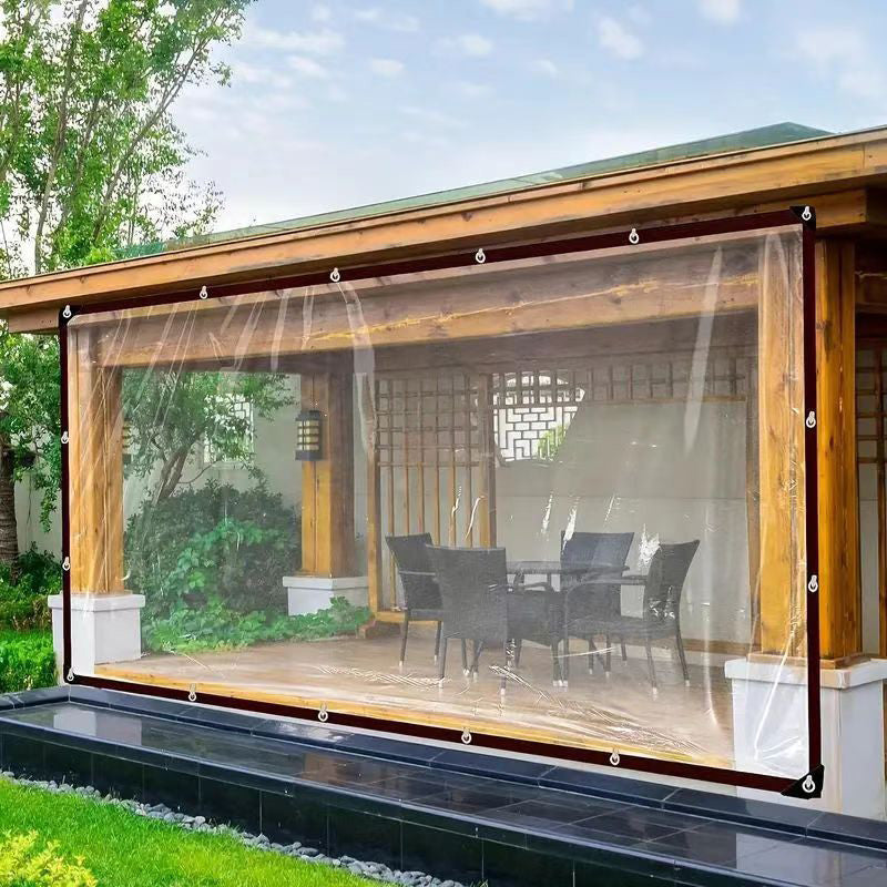 Transparante All‑Weather Beschermhoes met Versterkte Randen