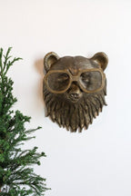 Decoratieve Dierenkop Wandobject van Hars met Expressief Ontwerp