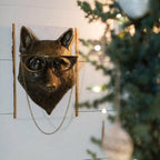Decoratieve Dierenkop Wandobject van Hars met Expressief Ontwerp