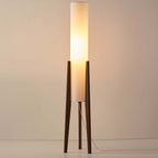 Vloerlamp van Massief Hout met Stoffen Kap
