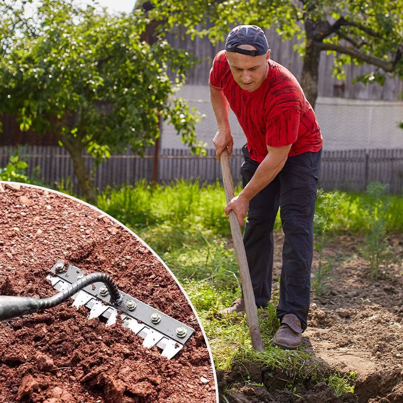 Tuinrechen voor Krachtige Onkruidverwijdering en Bodemlosmaking