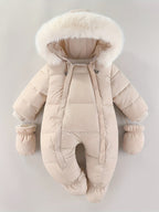 Baby Winteroverall Met Capuchon En Zachte Voering