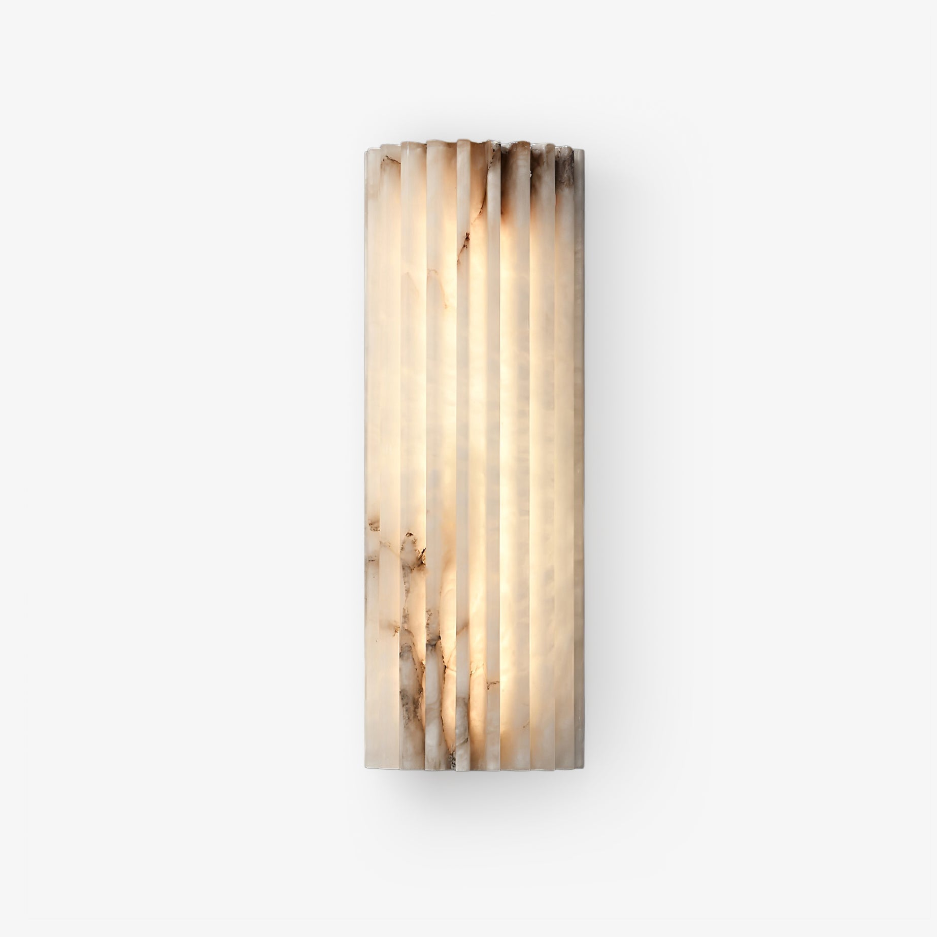Alabaster Wandlamp Met Metalen Behuizing En Geïntegreerde LED