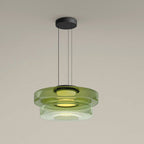 Gelaagde Glazen Hanglamp Met Warme LED-Verlichting En Tijdloos Design
