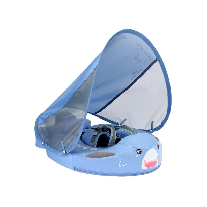 Baby Zwemband met UV‑Luifel en Comfortabele Ondersteuning