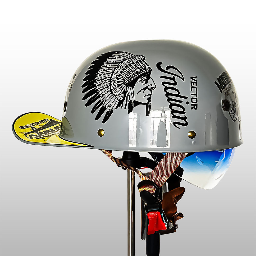 Cap‑Stijl Motorhelm met Sterke ABS‑Constructie en Veiligheidscertificering