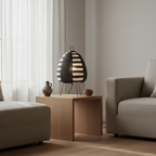 Japanse Tafellamp of Vloerlamp met Organische Papieren Vorm en Warme Sfeerverlichting