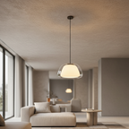 Hanglamp met Glazen Koepel en Verstelbare Ophanging