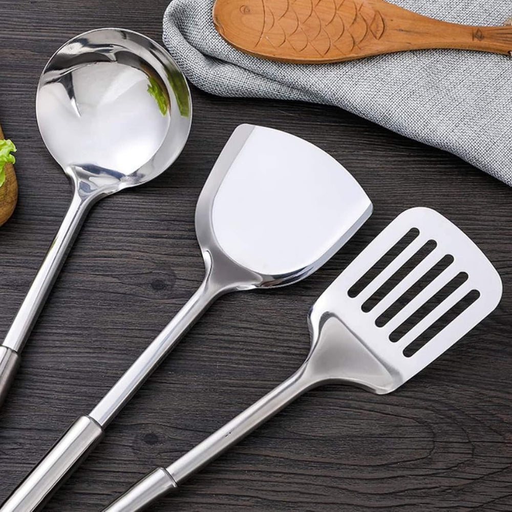 RVS Keukengerei Set Met Ergonomische Handgrepen Voor Dagelijks Kookgemak