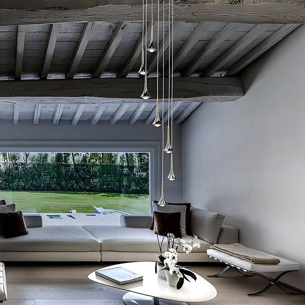 Nordische LED Hanglamp van Metaal met Druppelvormig Ontwerp