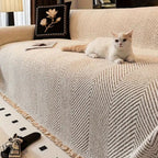 Bankhoes Met Herringbone Weefstructuur En Antislip Afwerking