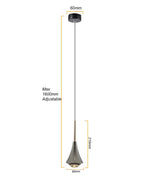 Nordische LED Hanglamp van Metaal met Druppelvormig Ontwerp