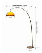 Boogvloerlamp met Elegante Boogarm en Zachte Ruimteverlichting
