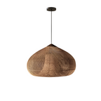 Rieten Hanglamp Met Handgevlochten Kap En Zachte Natuurlijke Lichtspreiding