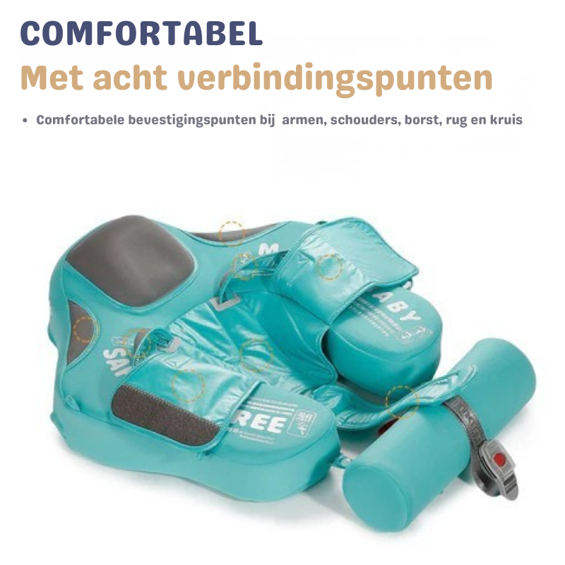Baby Zwemband met UV‑Luifel en Comfortabele Ondersteuning