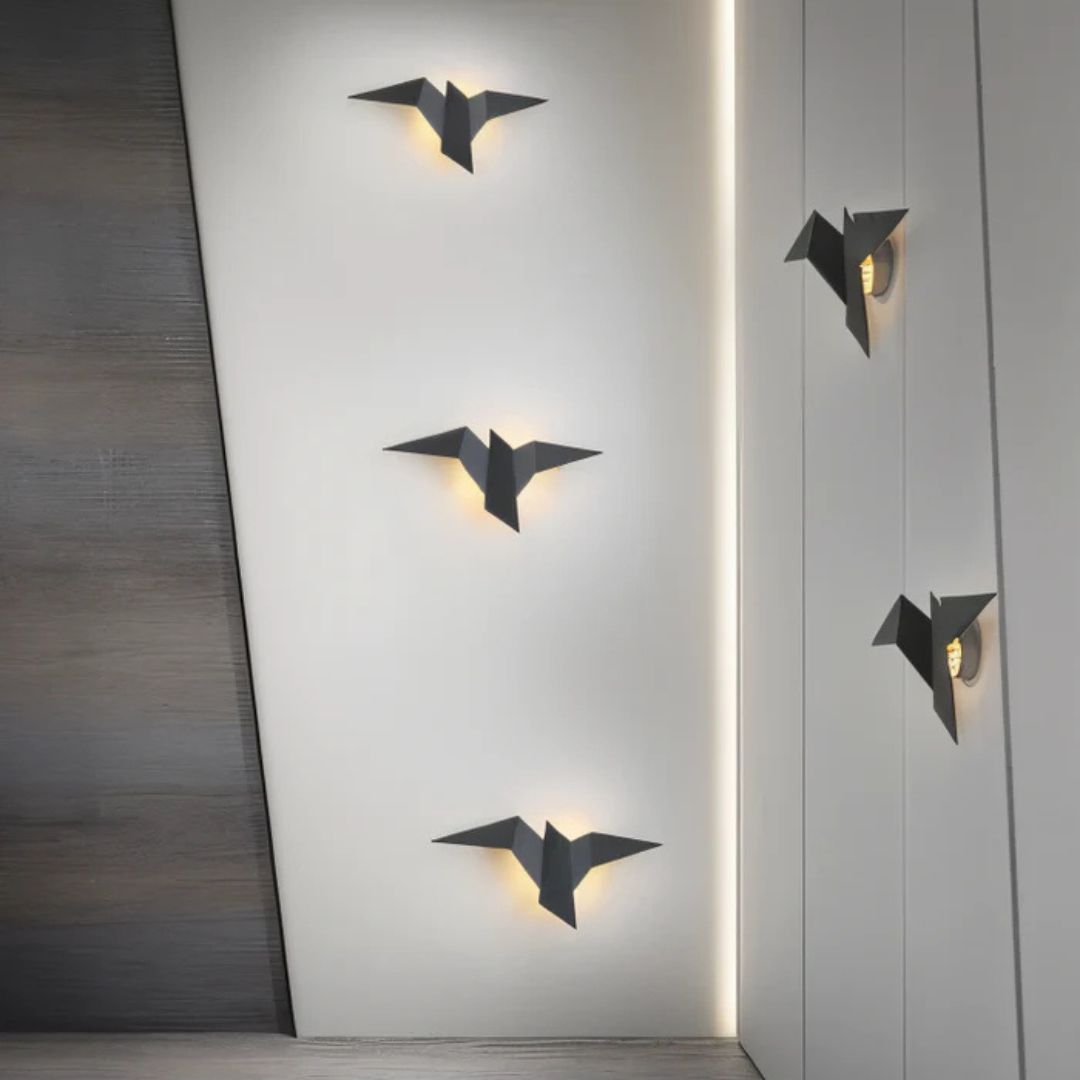 Origami Wandlamp met Warm LED‑Licht voor Moderne Wandverlichting Binnen
