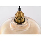 Geribbelde Glazen Hanglamp Met Messing Fitting Voor Sfeervolle Verlichting