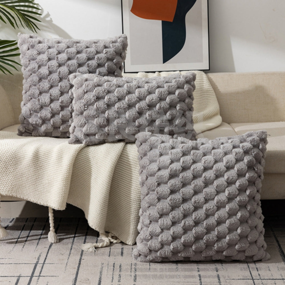 Zachte Kussenhoes Met Luxe 3D Textuur Voor Een Warme En Stijlvolle Uitstraling
