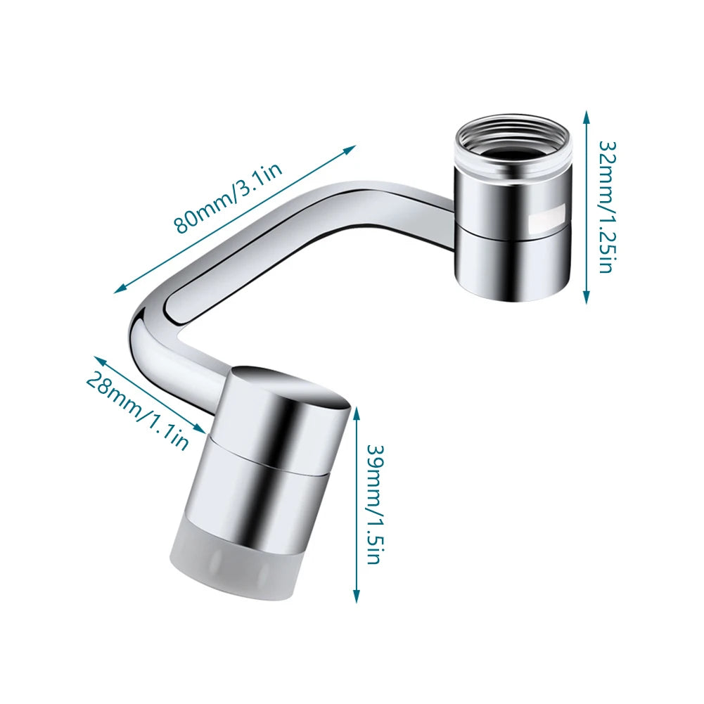 Kraanverlengstuk Met 1080 Graden Rotatie Voor Flexibele Waterstroom In Keuken En Badkamer