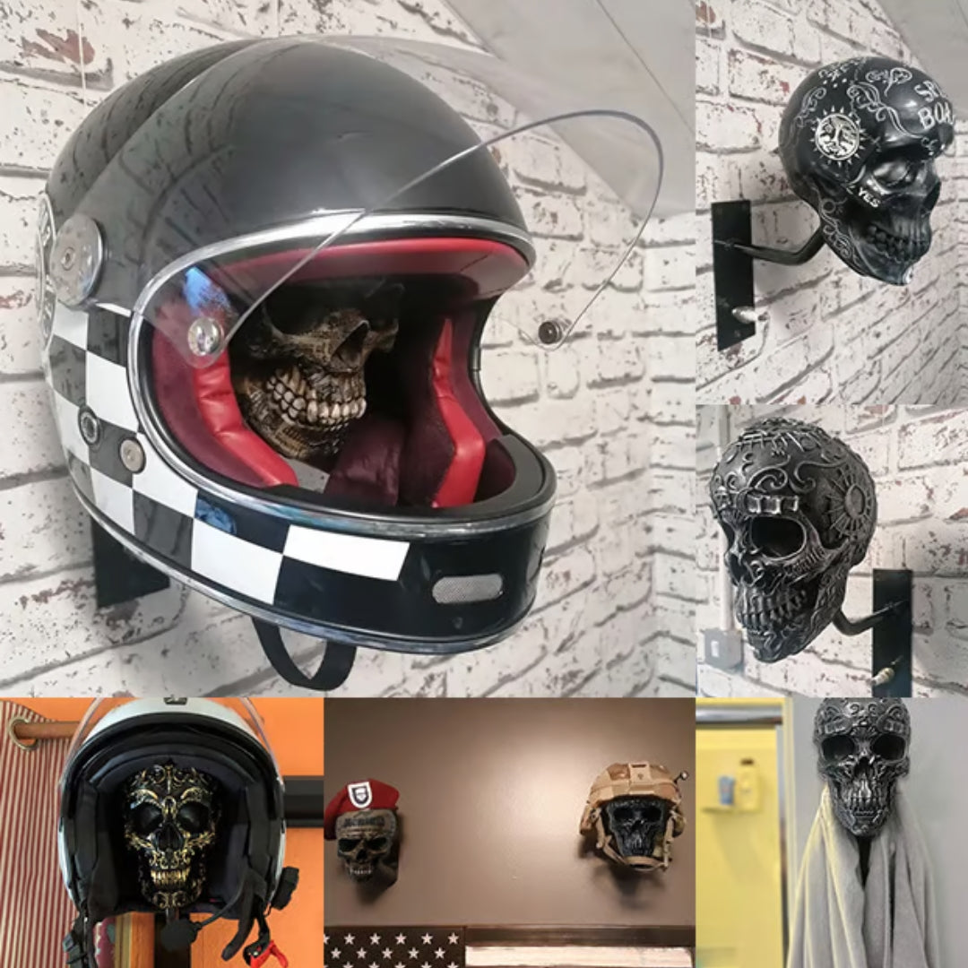 Schedel Helmhouder voor Motorhelm en Jas
