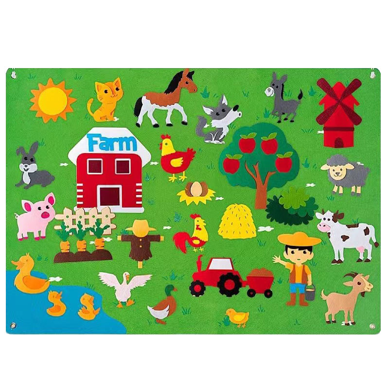 Viltwereld Met Dieren Voor Kleuren, Motoriek En Creatief Dagelijks Spel