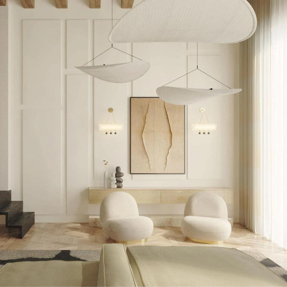 Japandi Hanglamp Met Organisch Design Voor Sfeervolle Verlichting