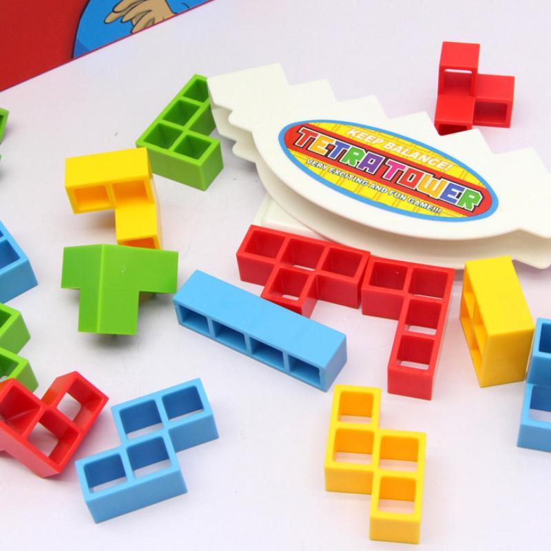Magnetisch Evenwichtsspel met Kleurrijk Tetris Ontwerp