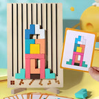 Montessori Balansspel Van Hout Met Uitdagende Stapelkaarten